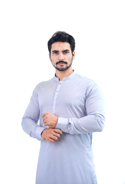 Men’s Shalwar Kameez – Light Purple (Cotton Fabric)