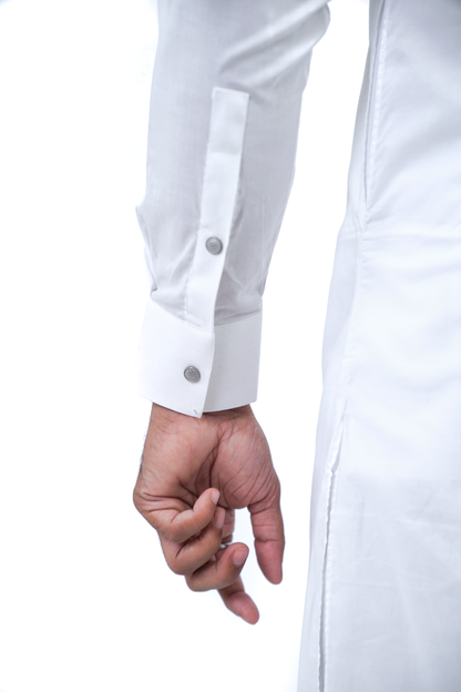 Men’s Shalwar Kameez – White (Cotton Fabric)