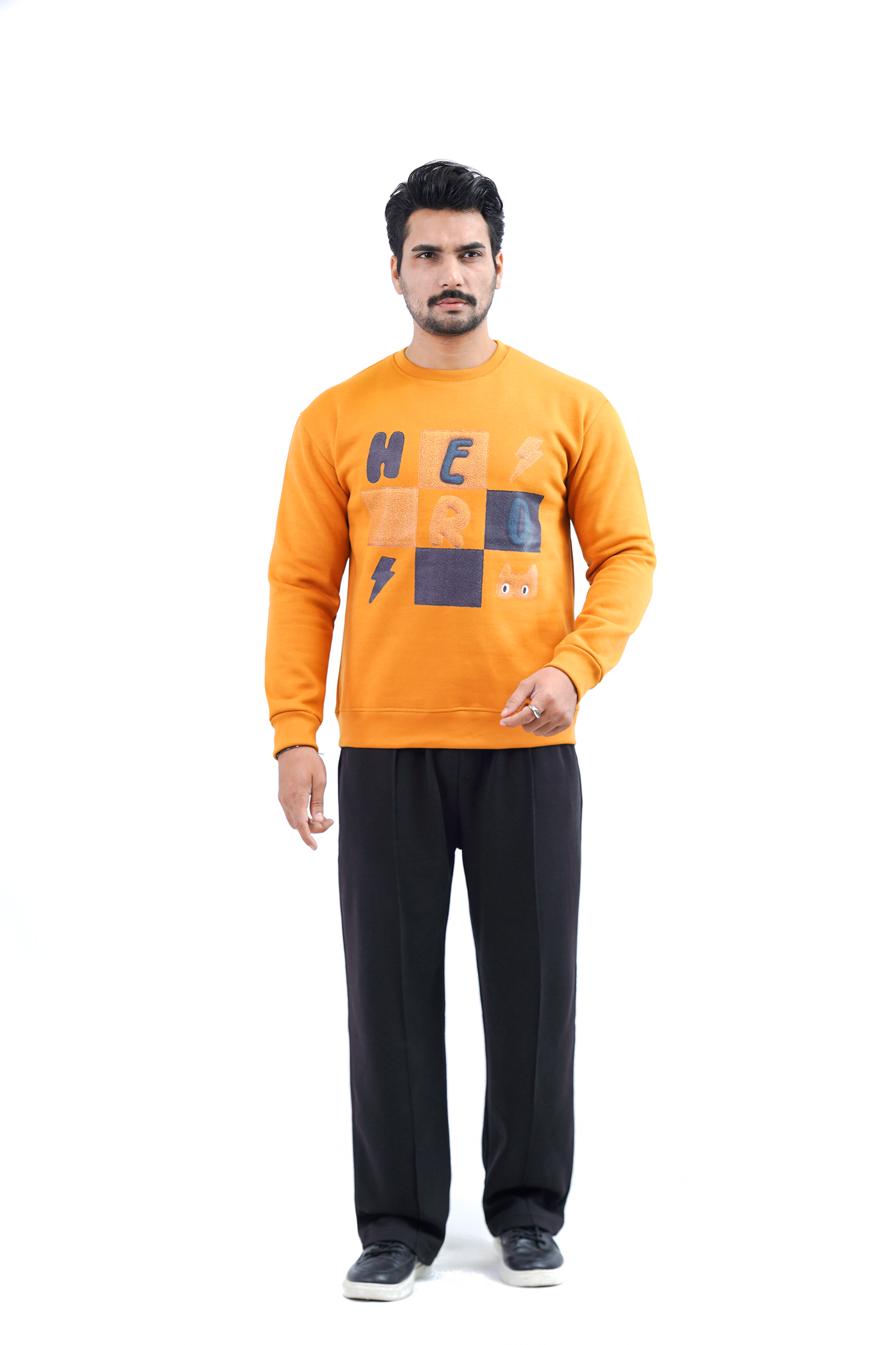 Full Sleeve Printed Fleece Sweet Teets – Mustard Yellow