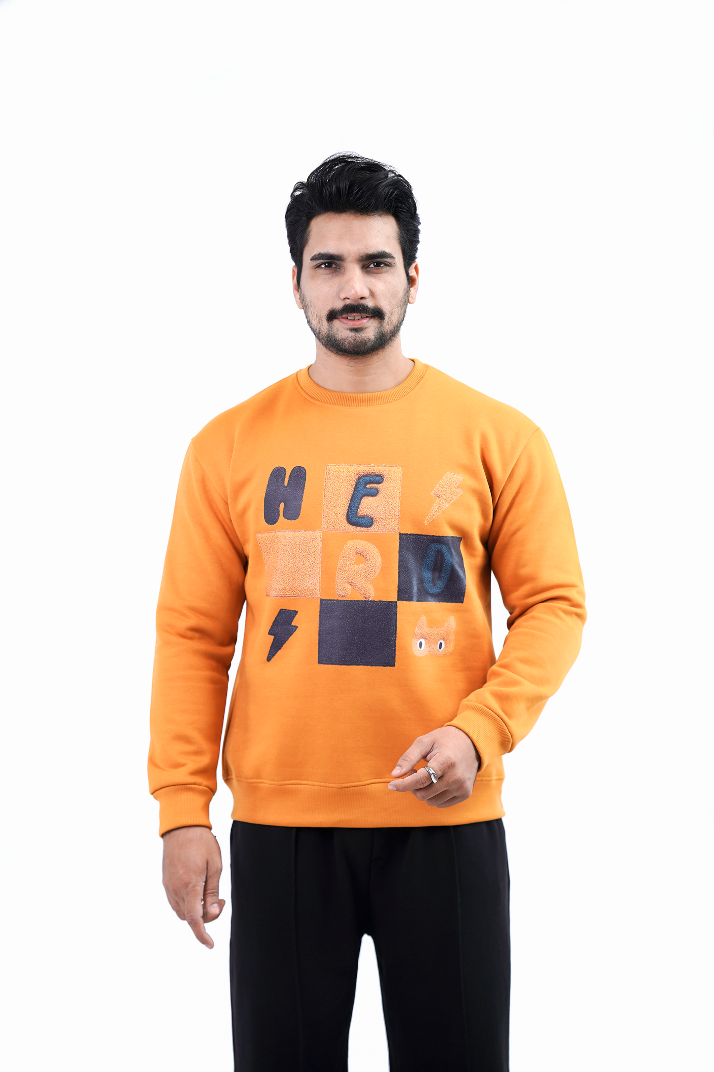 Full Sleeve Printed Fleece Sweet Teets – Mustard Yellow