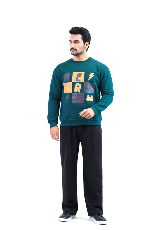 Full Sleeve Printed Fleece Sweet Teets – Dark Teal