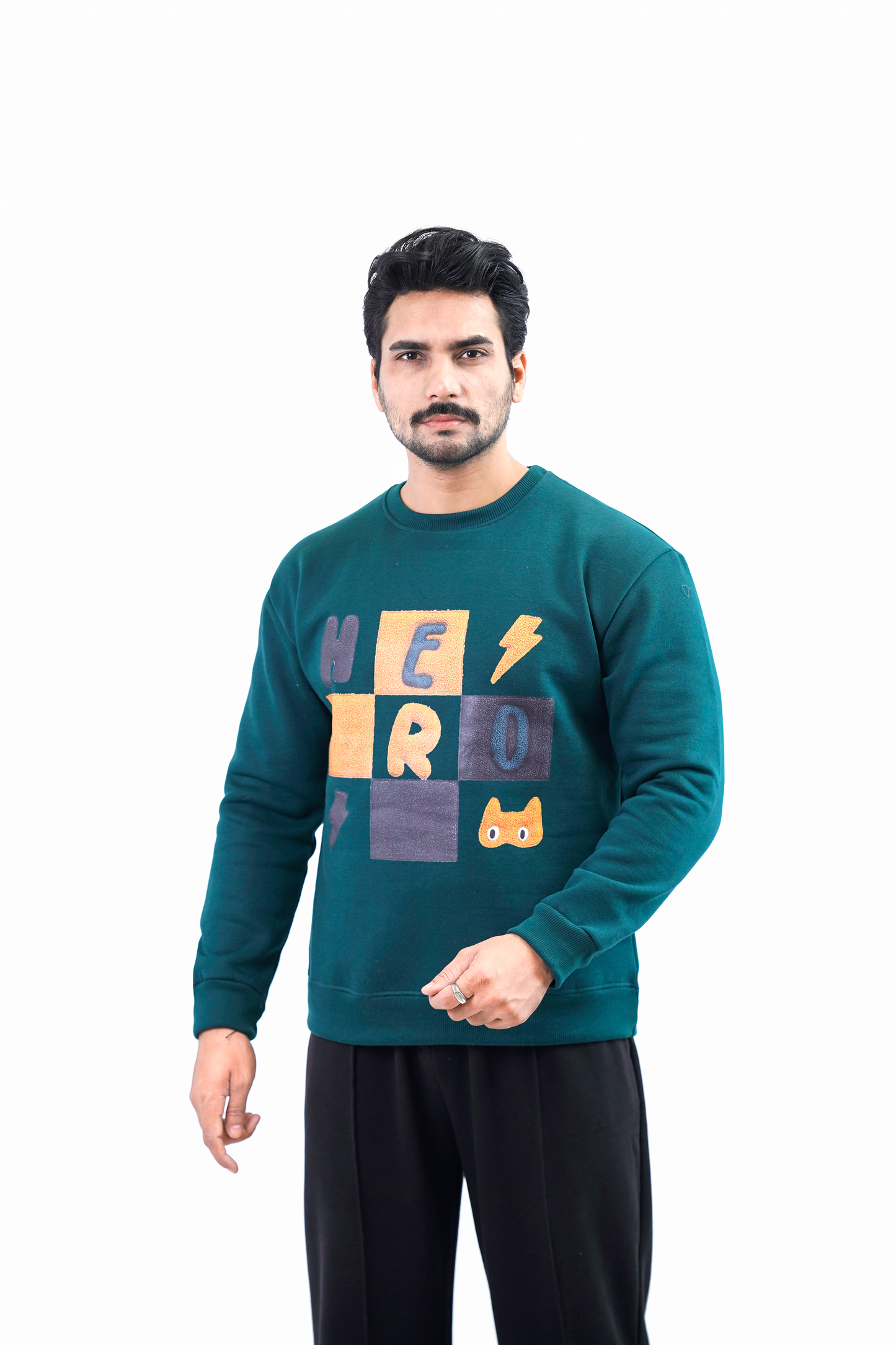 Full Sleeve Printed Fleece Sweet Teets – Dark Teal