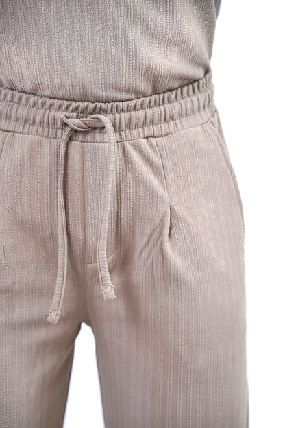 Men's Textured Comfort Track Suit (Full Set) – Light Grey