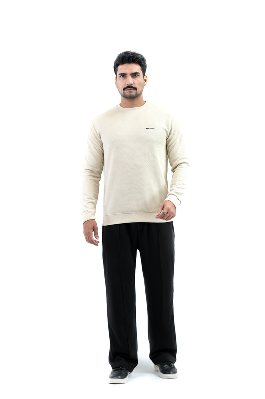Off-White – Men’s Textured Waffle Knit Crewneck