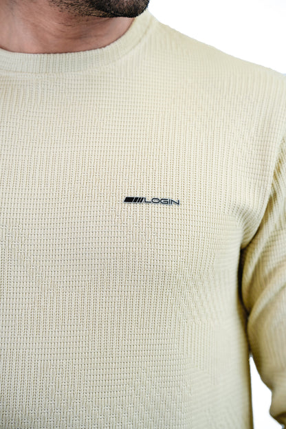 Off-White – Men’s Textured Waffle Knit Crewneck