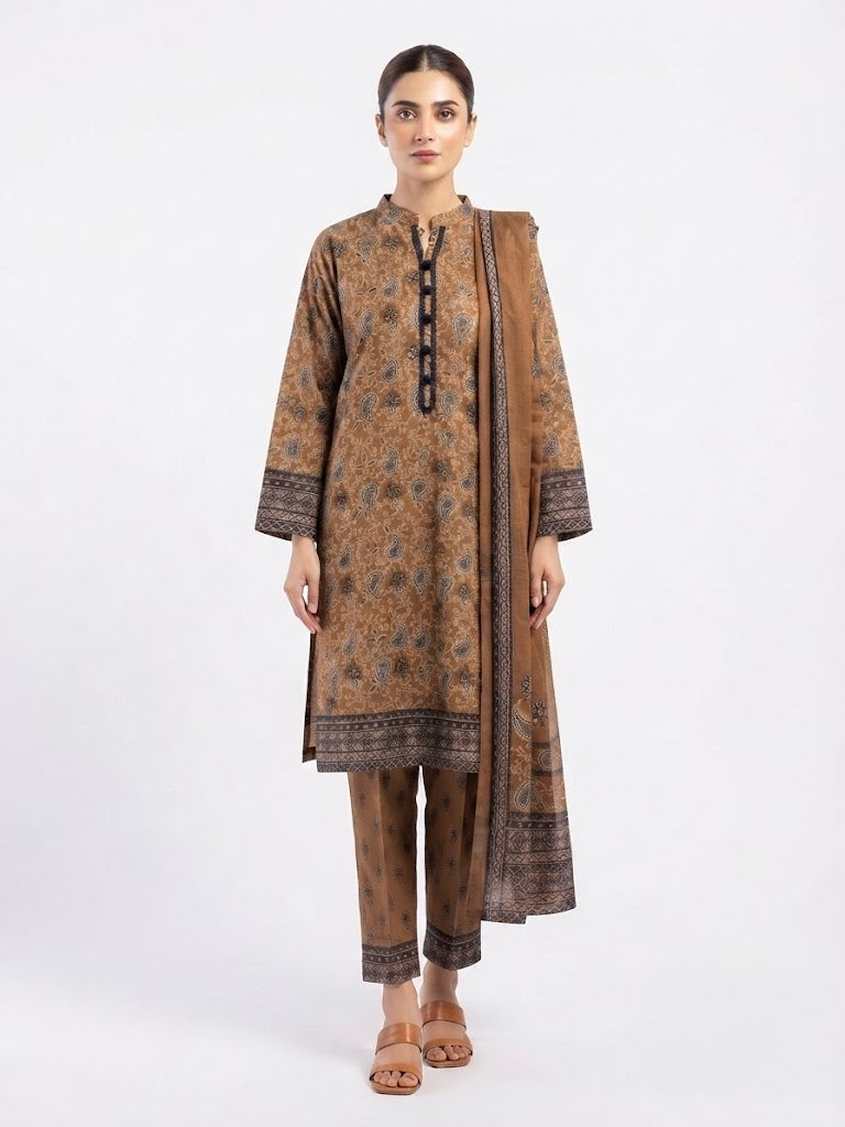 LOGIN Women's 3-Piece Printed Lawn Suit