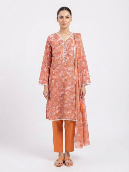 LOGIN Women's 3-Piece Printed Lawn Suit