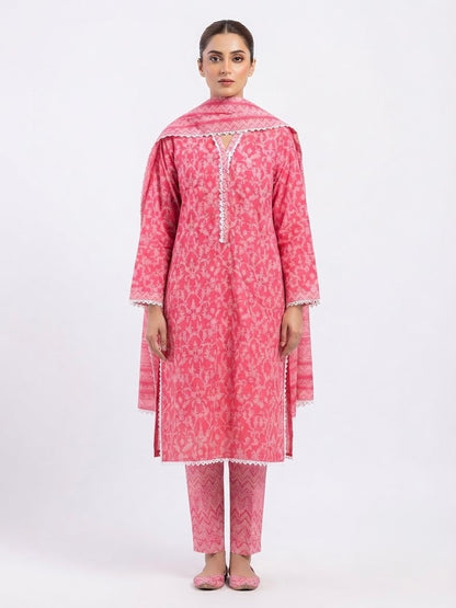 LOGIN Women's 3-Piece Printed Lawn Suit