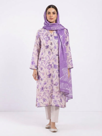 LOGIN Women's 3-Piece Printed Lawn Suit