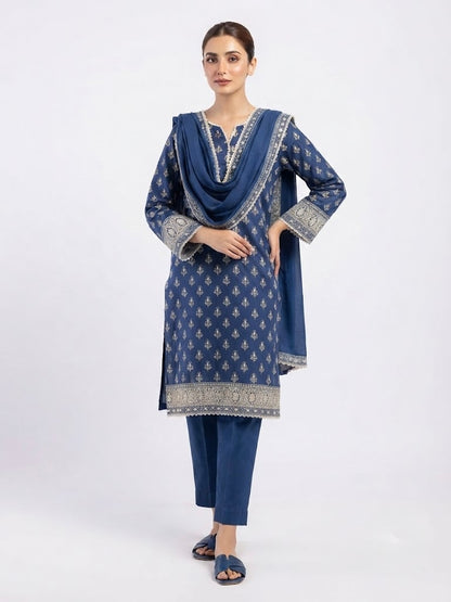 LOGIN Women's 3-Piece Printed Lawn Suit