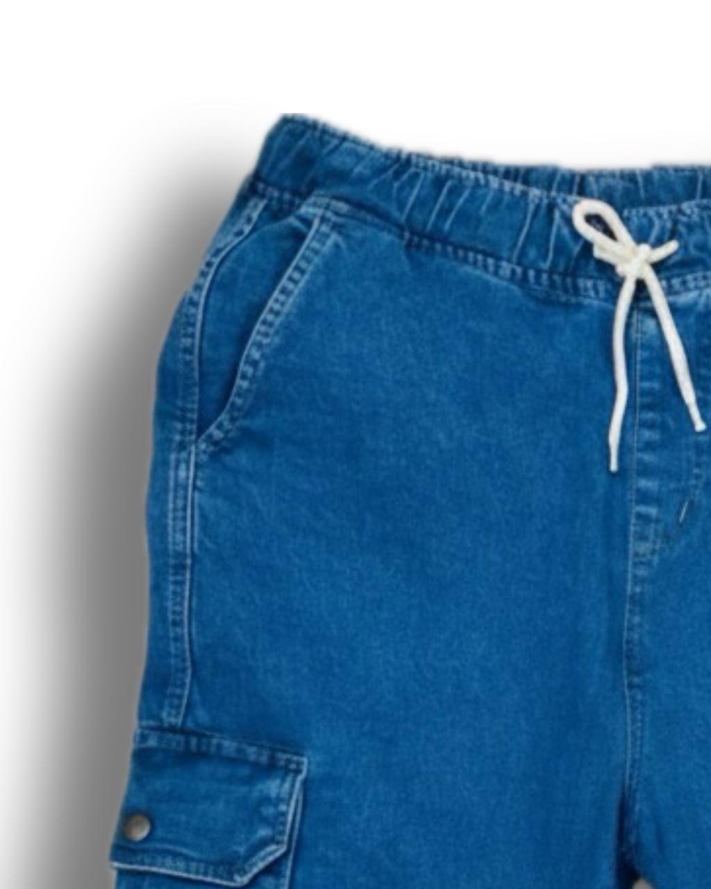 Women Denim Cargo Baggie Pant