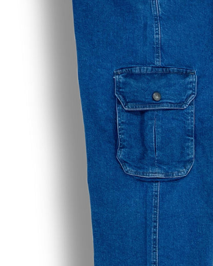 Women Denim Cargo Baggie Pant