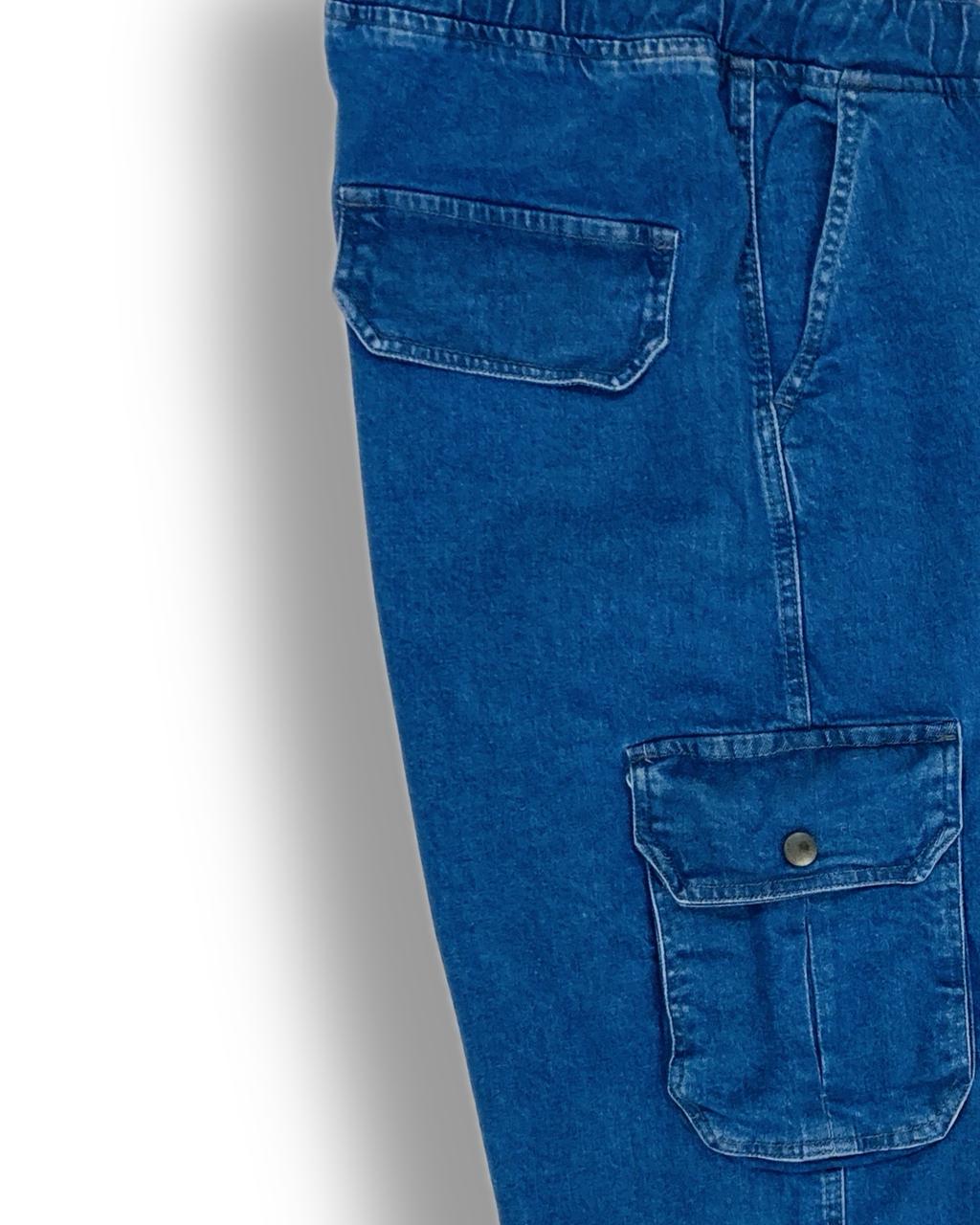 Women Denim Cargo Baggie Pant