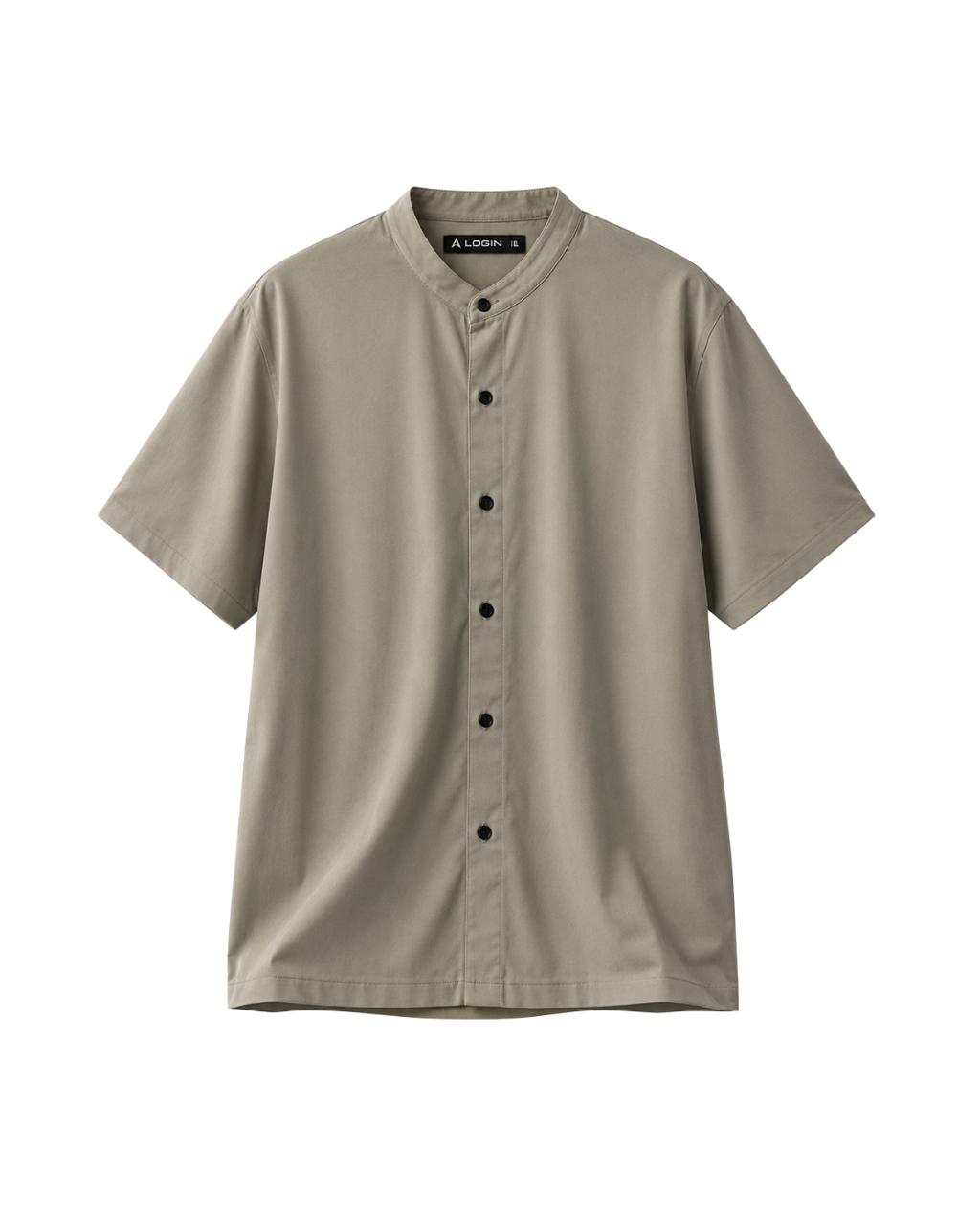 Band Collar Casual Shirt