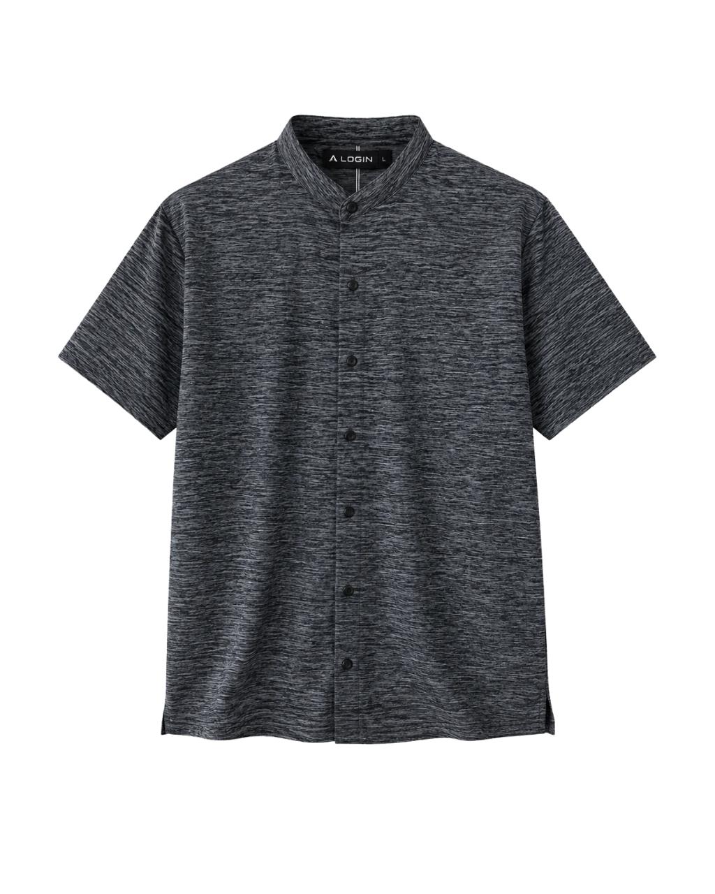 Band Collar Casual Shirt