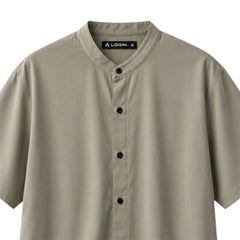 Band Collar Casual Shirt