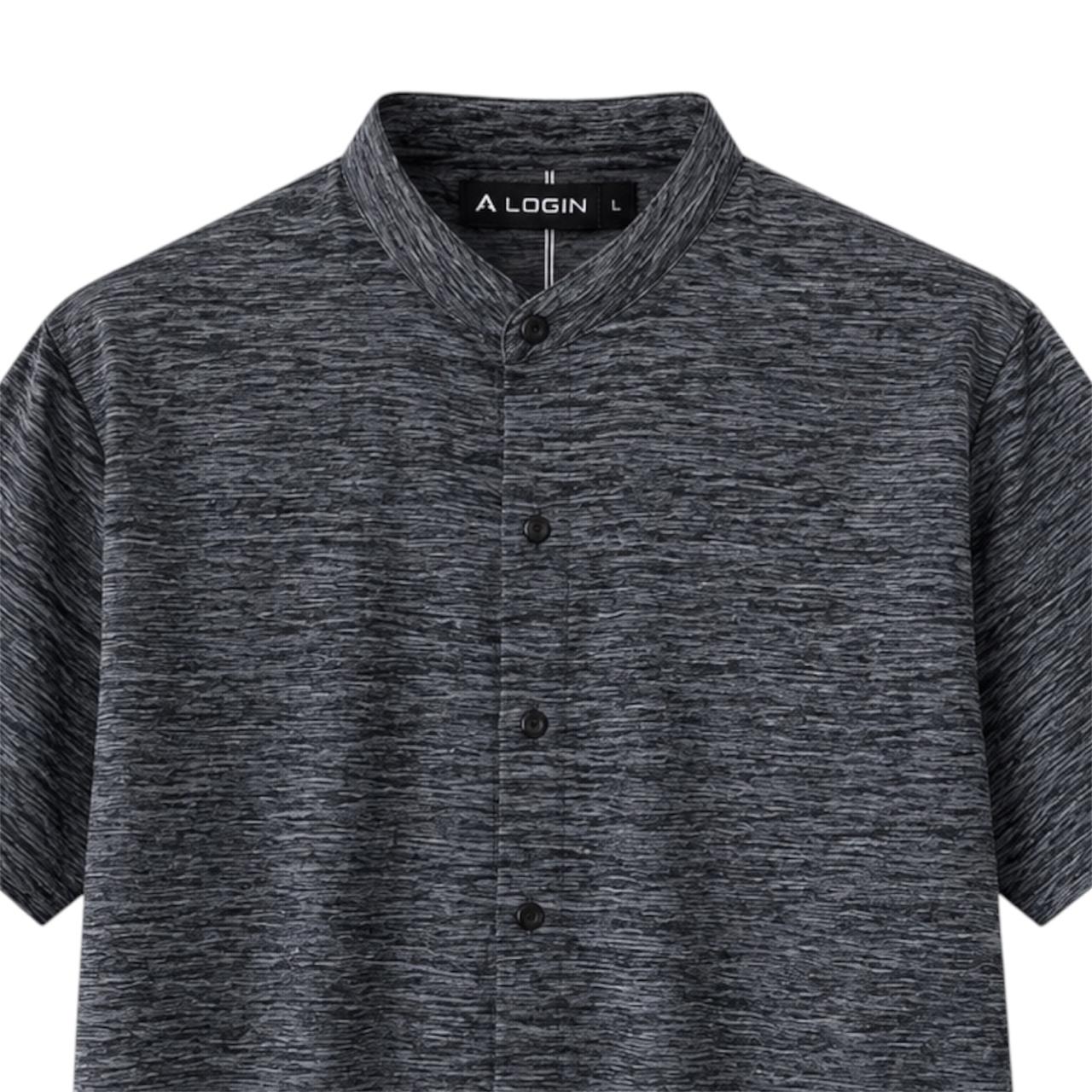 Band Collar Casual Shirt