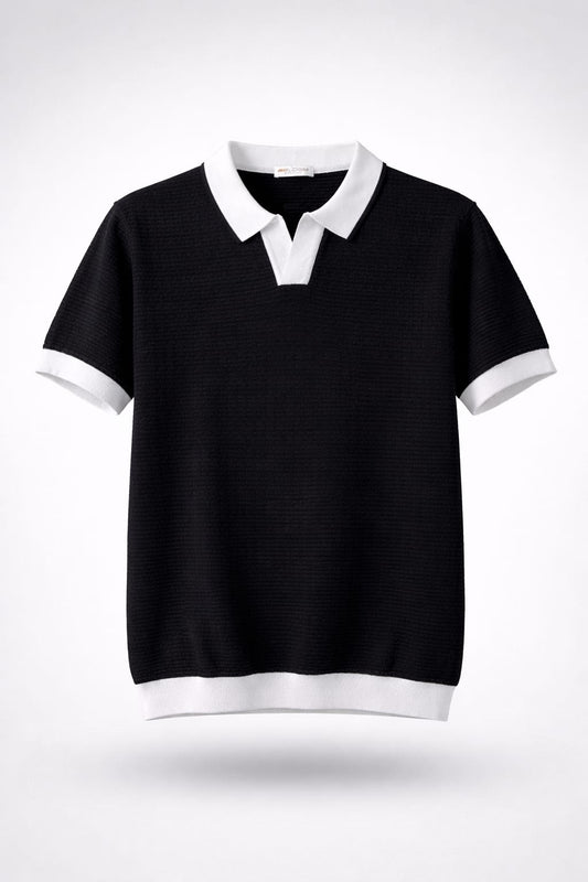 KNITTED POLO T-SHIRT