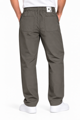 Men’s Grey Relaxed-Fit Trousers