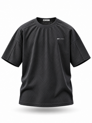 LOGIN Men's Charcoal Grey Oversized T-Shirt