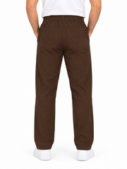 Men's Brown Relaxed Fit Trousers