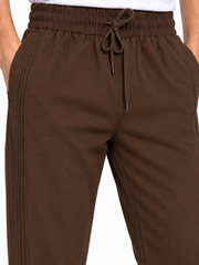 Men's Brown Relaxed Fit Trousers