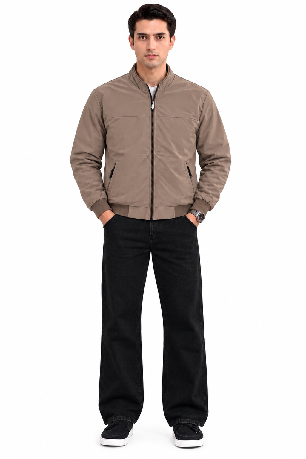 Men’s Brown Zip-Up Jacket