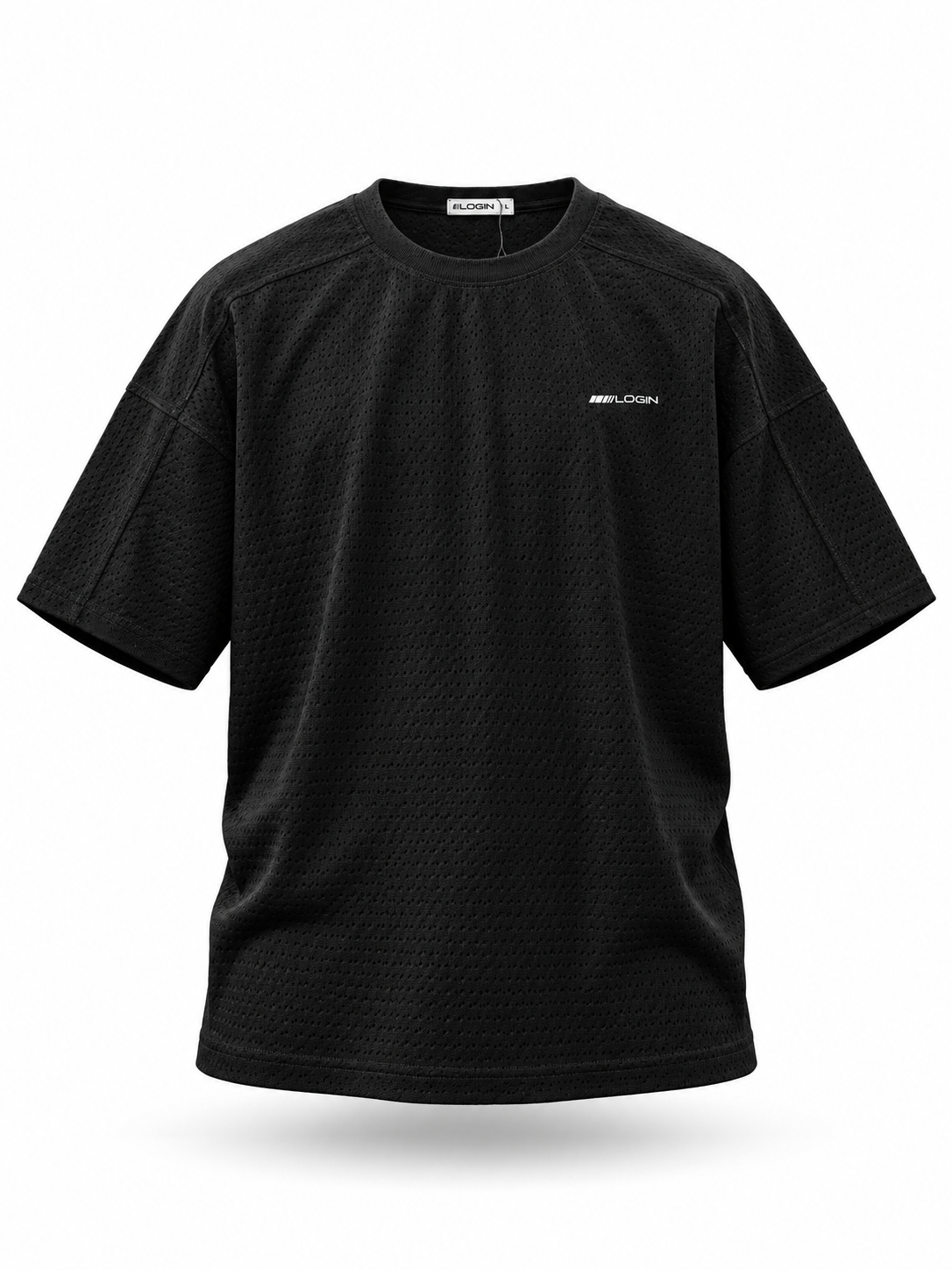 LOGIN Men's Black Oversized Shirt