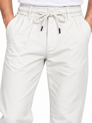 Men’s White Drawstring Casual Pants