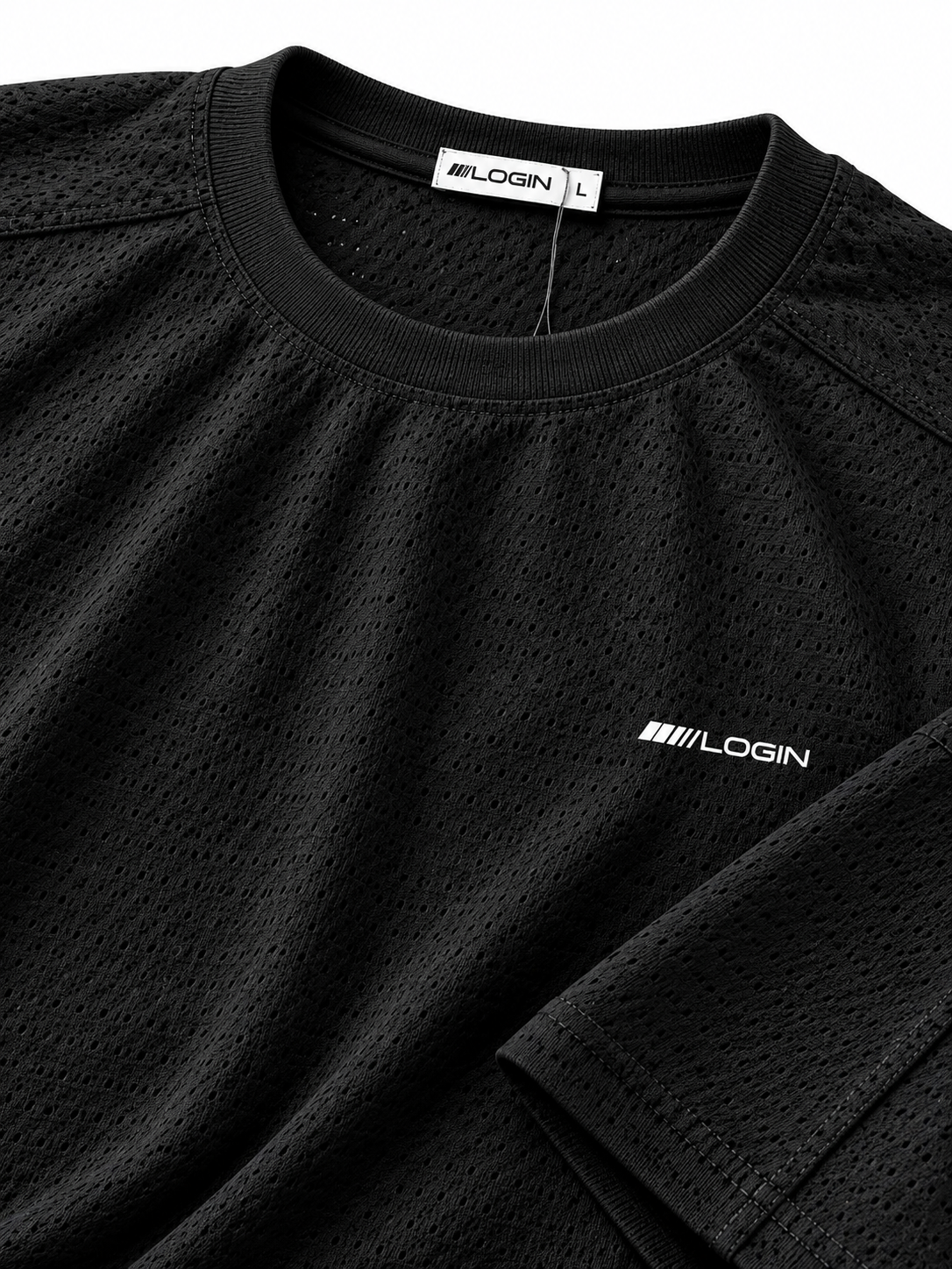LOGIN Men's Black Oversized Shirt