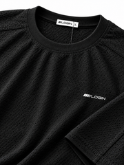 LOGIN Men's Black Oversized Shirt