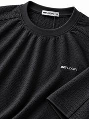 LOGIN Men's Charcoal Grey Oversized T-Shirt