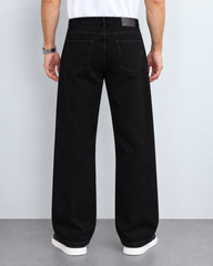 Men’s Black Wide Leg Denim Jeans