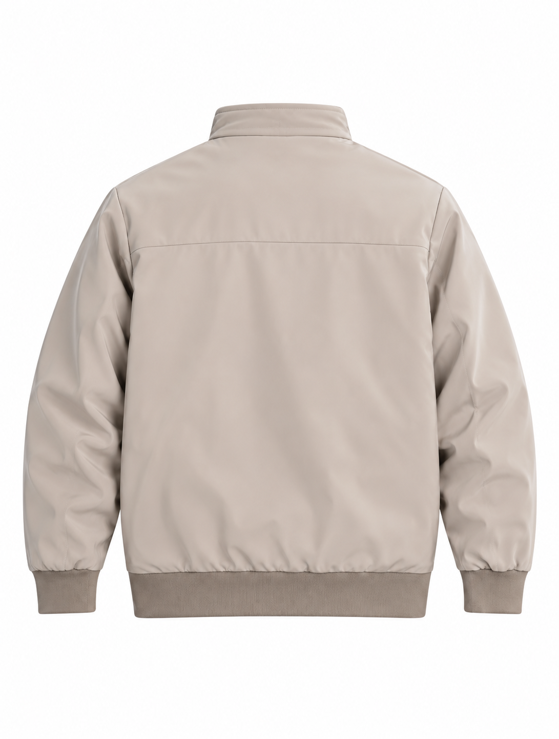 Men's Beige Premium Zip-Up Jacket