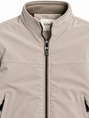 Men's Beige Premium Zip-Up Jacket