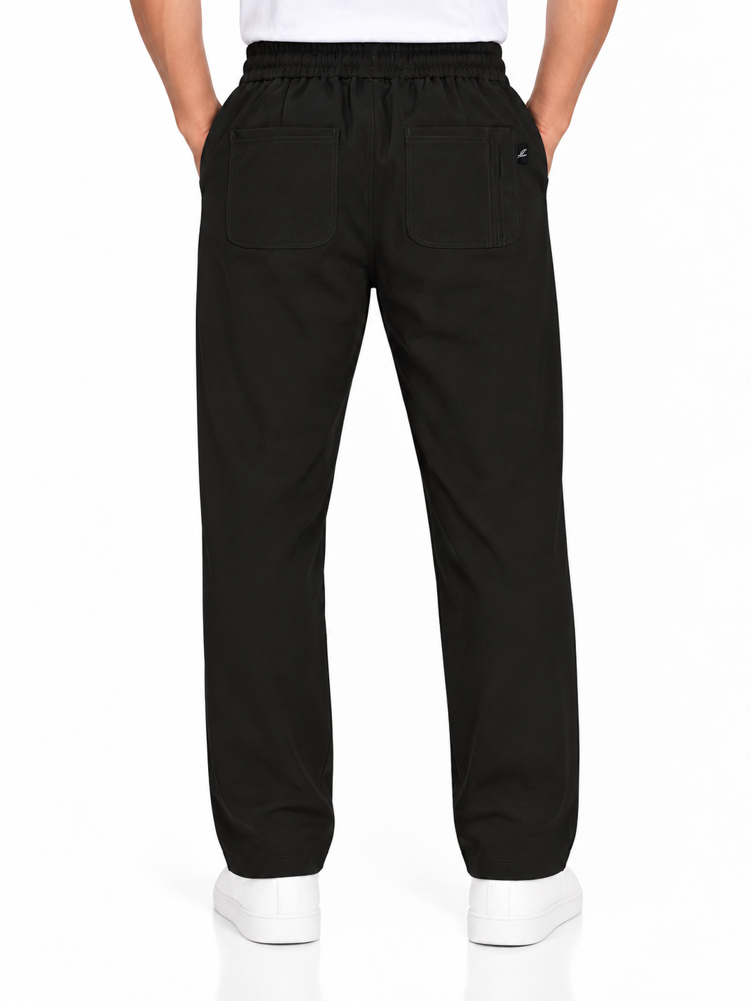 Men's Black Relaxed Fit Trousers