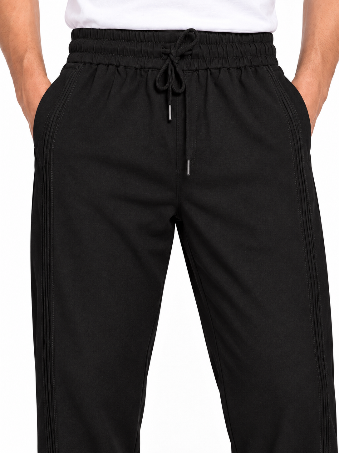 Men's Black Relaxed Fit Trousers