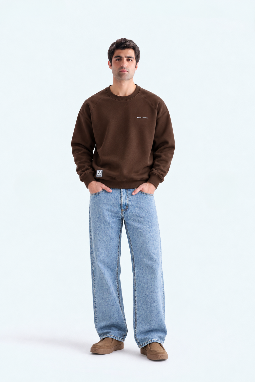 Login Crewneck Sweatshirt – Brown | 30-5377
